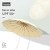 Ретро Зонт 16 спиц Очень большой Ветрозащитный Женский Зонт - Двойного назначения от солнца и дождя, Солнцезащитный экран с защитой от УФ-лучей