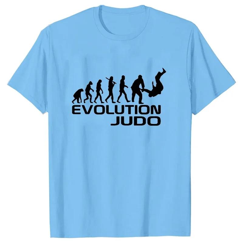 Новые летние футболки Эволюция дзюдо Футболка Смешные мужские футболки с круглым вырезом и коротким рукавом Футболки с графикой дзюдо Брендовые топы