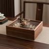 Multi Layer Storage Tray Organized Walnut Grain Snack Server Decorative