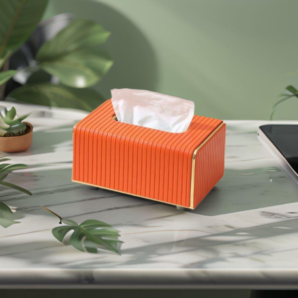 High Quality Streak Tissue Box Exquisite Paper Storage Container Modern Napkin Holder  Living Room