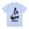 Футболка Panda WWF WTF Забавная Винтажная Хлопковая Мужская Футболка Новая ФУТБОЛКА T-SHIRT Женские Топы