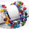 1 нить 6 8 10 мм Бусины Lampwork 'Тысяча цветов' Разноцветные Стеклянные Бусины Сердечки Круглые Свободные Бусины для Изготовления Украшений DIY Бусы для Ожерелий