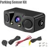 3 In 1 Mini Car Rear View Camera Night Vision Reversing Radar Sensor Detector LED Light Waterproof Alarm Universal