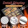 Portable BBQ Grill Basket Folding Fish Vegetable Grilling Basket Stainless Steel Grill Basket for Camping Picnics JT455
