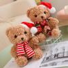 Cute Teddy Bear Doll Transformed Into Santa Claus Couple Bear Doll Plush Toy Christmas Gift