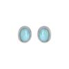 Larimar Silver Stud Earring, 925 Sterling Silver Handmade Jewelry, Gift For Her, Women Earring