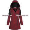Women's Mid-Length Woolen Hooded Windbreaker with Oblique Zipper - Warm Winter Coat