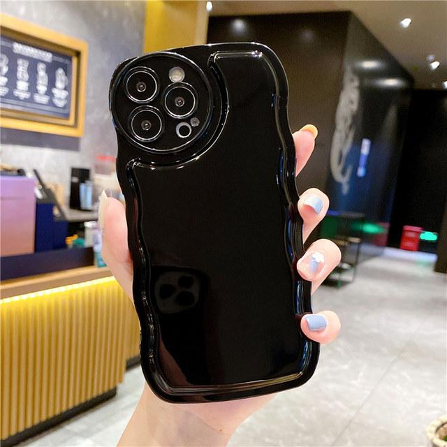 Защита объектива, прозрачный волнистый чехол для телефона Iphone 13 11 12 Pro Max Xs Max Xr X Xs, противоударный бампер, прозрачная задняя крышка