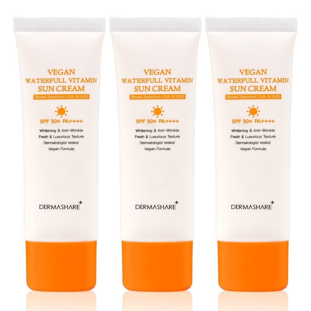 Dermashare Vegan Waterful Vitamin Sun Cream SPF50+ PA++++, 3 Units, 50ml