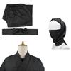 COSSA Cosplay Costume Set for Ninjutsu Academy and 6th Halloween Costume Set with Hood Ninja/Tama 1st, 2nd, 3rd, 4th, 5th, Graders, (Black, XL)