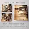 Steampunk clockwork city Bedding Duvet cover sets Duvet covers Pillowcases gifts (1 * Duvet Cover 2 * Pillowcases, without duvet insert)