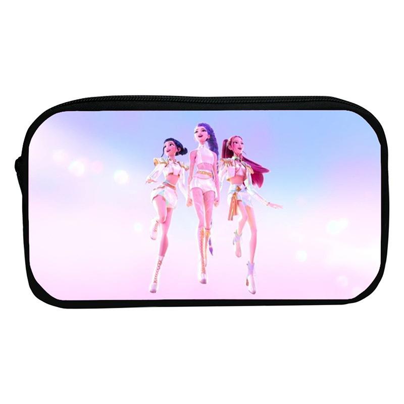 Kpop Охотники на демонов Студенческий пенал Мультяшный Вместительный пенал Канцелярские принадлежности Сумка для хранения косметики для девочки Подарки