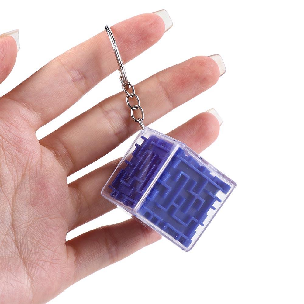 Puzzle Toy 3D Maze Keychain Six-sided Rolling Ball keychain Maze Toys Keyring  Pinata Fillers