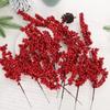 10pcs Christmas Artificial Berries Branches Decor Fake Flowers Plant for Xmas Tree DIY Holiday Wreath Craft Home Party Ornament