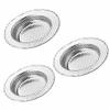 3 Pack Rustproof Sink Drain Basket Stainless Steel Basin Strainer Hair Drain Catcher  Dishwashing