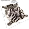 Townssilk Zebra Carpet, Animal Print Faux Fur Carpet, 4x4.6 Feet, Home Rug…