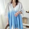 Women's Tie-Dye Tassel Knit Shawl - Spring & Autumn Fashion Cape