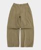 PLACESTUDIOMAN Washed Vintage Front Cut-Point Damaged Wide Cotton Pants _3 Colors