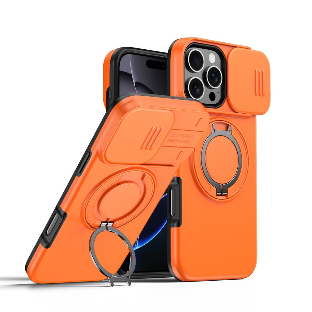 Case For 17 16 15 14 13 12 Pro Max Plus 17Air Heavy Duty Rugged Armor Magnetic Bracket Slide Camera Protection Cover