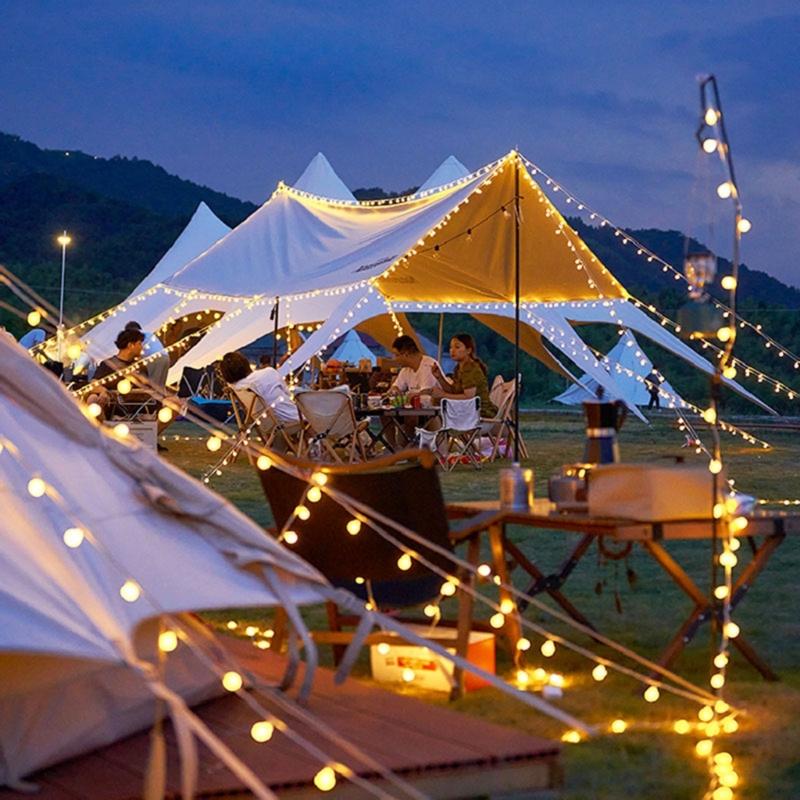 Светодиодные гирлянды-глобусы, теплый белый свет, соединяемые, декоративные гирлянды для улицы, дома, кемпинга