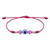 Fashion Colorful Devil Evil Eye Bracelet For Women Crystal Bead Handmade Braided Rope Thread Lucky Kids Couple Jewelry