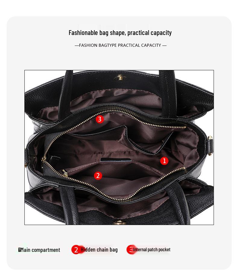 Thousand Classic 2025 Осень/Зима Большая Вместимость Сумка из Коровьей Кожи для Женщин - На Плечо и Через Плечо