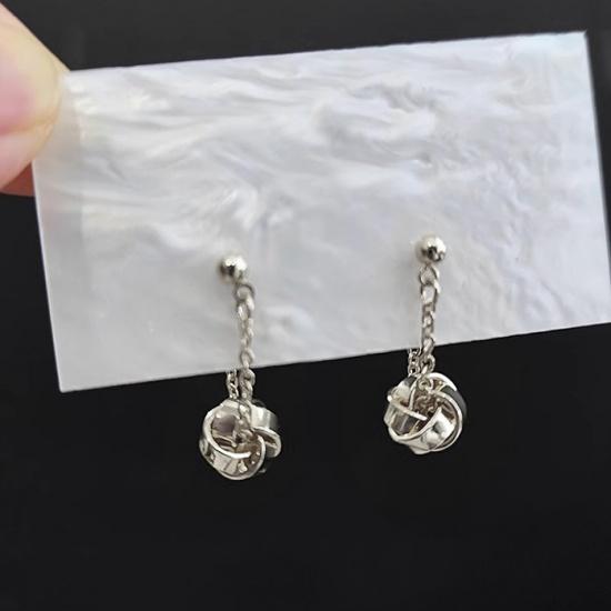 Крутые серьги-цепочки с узлом, готический стиль, позолоченные висячие серьги, зажимы для ушей, темные уличные женские украшения в стиле панк с пирсингом