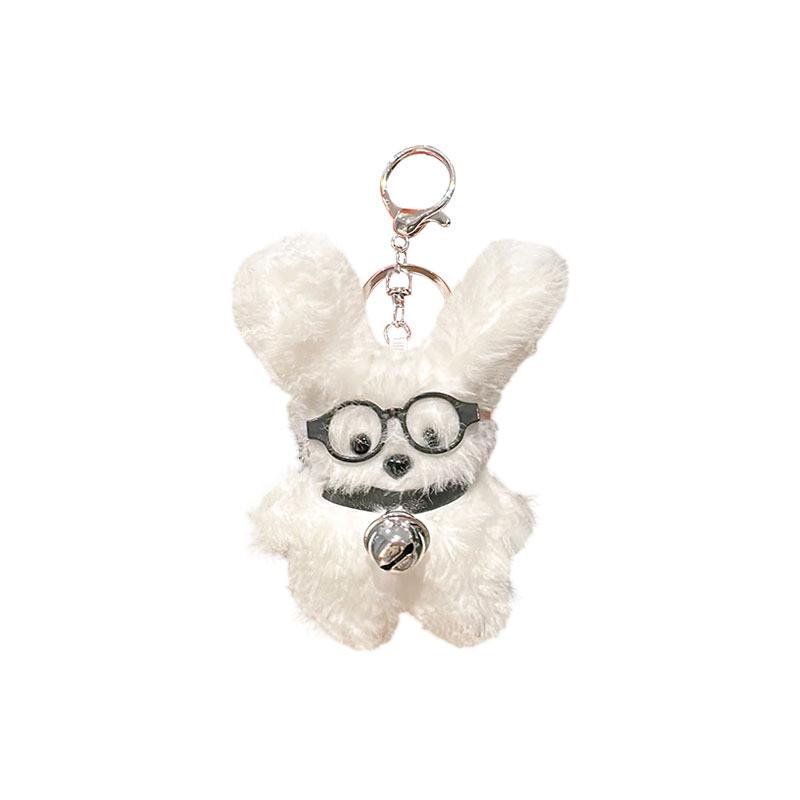 Plush Eyecatching Dog Keyring With Adorable Accessories And Soft Design Material