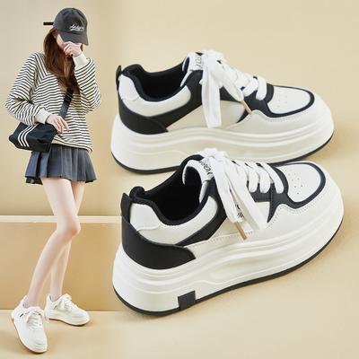 Женские повседневные кроссовки на толстой платформе со шнуровкой, удобные кроссовки для ходьбы, дышащие нескользящие теннисные кроссовки для женщин, спортивная обувь для тренировок на открытом воздухе