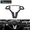 Крышка рулевого колеса автомобиля из углеродного волокна, хромированная внешняя панель, замена для Benz CE GLK CLS Class W176 W204 W212 GLK204