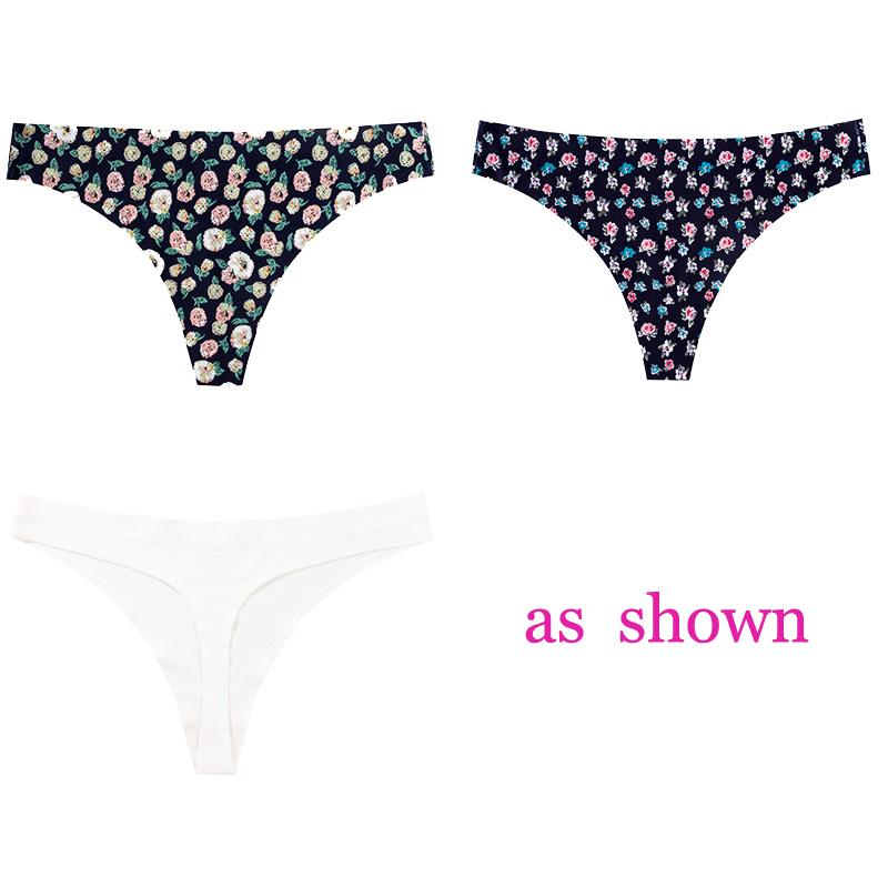 CINOON 3 шт./лот, женское сексуальное нижнее белье с цветами, соблазнительные трусики с низкой талией, стринги, дышащее нижнее белье без следов, стринги, нижнее белье