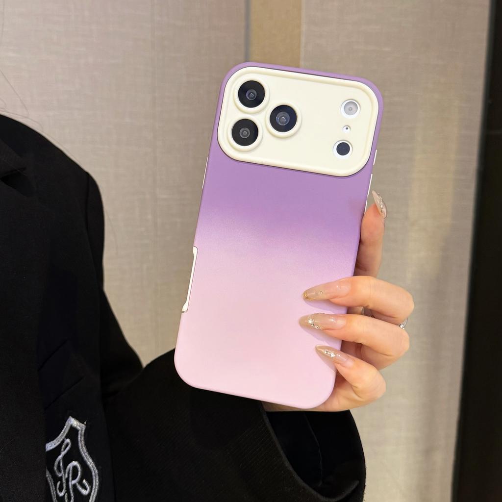 Матовый защитный чехол с градиентом для камеры для iPhone 17 16 15 14 13 Pro Max, 2-в-1, большое окно, противоударный бампер, чехол для телефона
