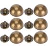 GLOGLOW Button Stud, 30 Sets Mushroom Screwback Studs Rivets Bronze‑Coloured Dome Studs Button Handbag Feet Nailheads Leather Craft Decoration 12MM
