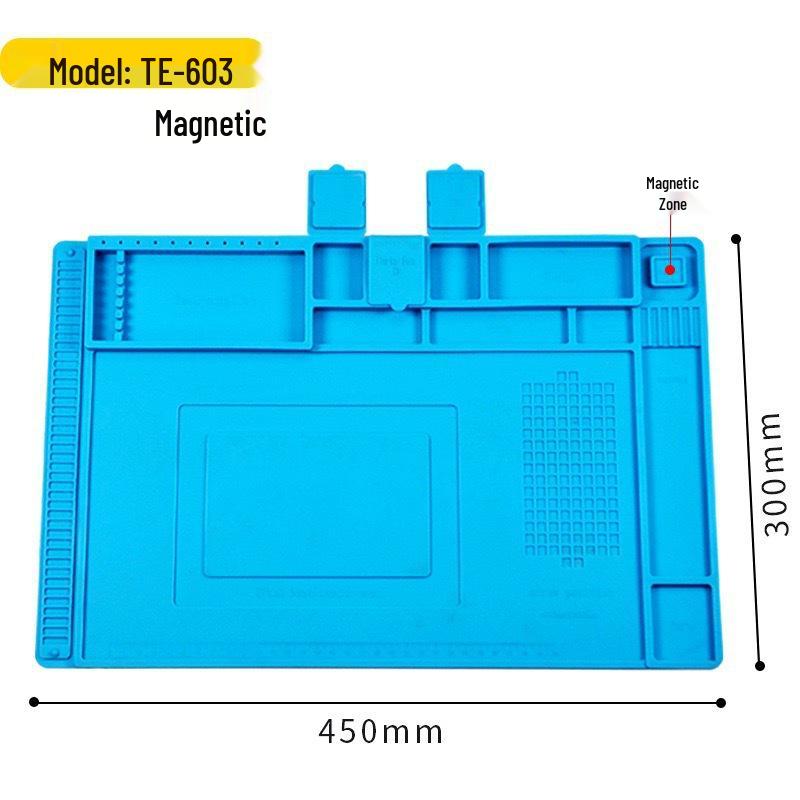 Silicone Heat-Resistant Magnetic Soldering Mat TE-504 for Mobile and Computer Repair