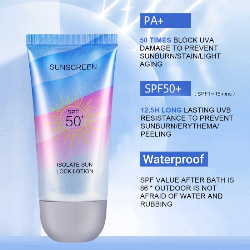 Увлажняющий солнцезащитный крем SPF 50+, солнцезащитный крем с защитой от ультрафиолета, консилер, защита лица, лосьон для тела, длительный, водонепроницаемый