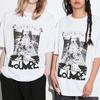 Uniqlo X Louvre Коллаборация Весна/Лето 2023 Круглый вырез Графический принт Свободный крой Короткий рукав Футболка Унисекс Топы Белый 456301-00