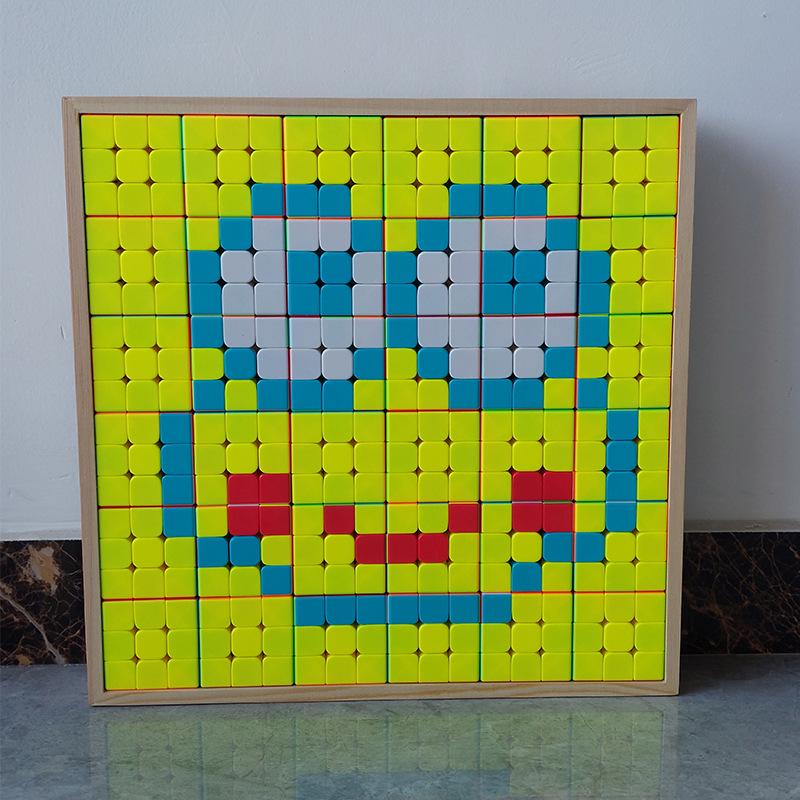 Yitong Wooden Jigsaw Puzzle Box Set - 3x3, 5x5, 6x6 with Puzzle Book