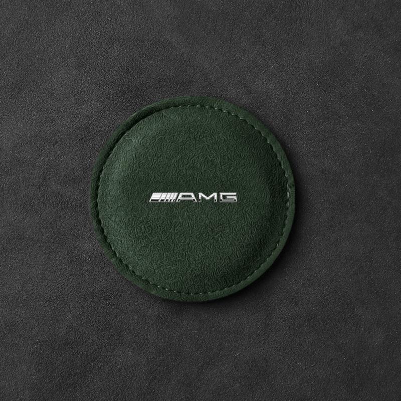 AABIF1 Car Water Cup Pad PU Slot Non-slip Coaster Mat Car Interior Goods Stickers For Mercedes-Benz C320 CL55 CL600 CL65 C240 C280 C320