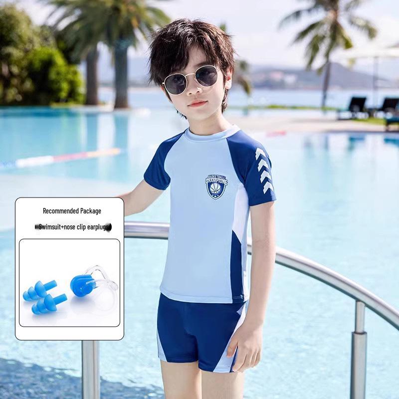 Раздельный купальник для мальчиков 2025: Быстросохнущая, солнцезащитная одежда для плавания для детей