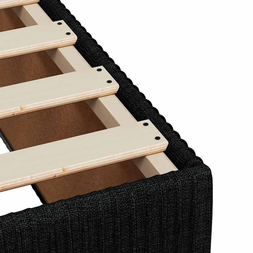 Box Spring Bed with Mattress Black 80 x 200 cm Fabric