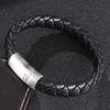 New Punk Leather Bracelet Men Jewelry Stainless Steel Clasp Bracelets Bangles Fashion Boyfriend Gift