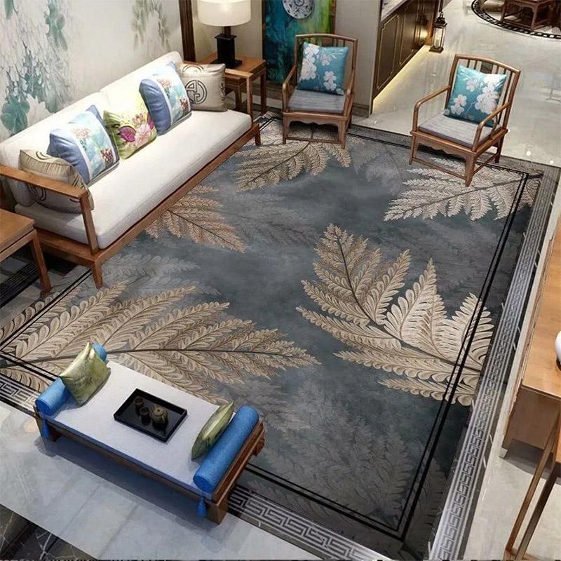 Ковер в европейском стиле Гостиная Диван Ковер Главная Большая площадь Полный ковер Спальня Прикроватный ковер Комната Простой напольный коврик Кухонные коврики