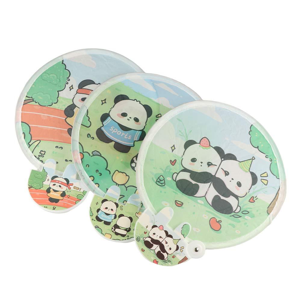 Round Handheld Fan Portable Foldable Fan Creative Collapsible Pocket Fan Kid