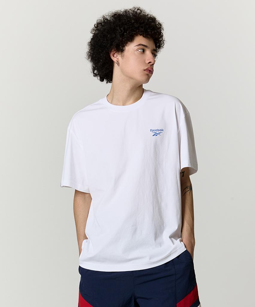 Reebok Графическая футболка из ледяного хлопка - Белая