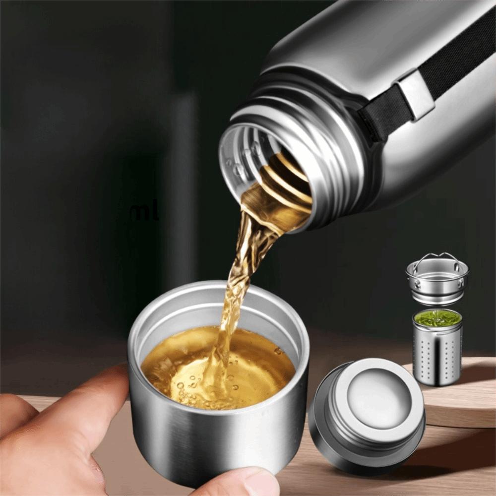 316 Stainless Steel Travel Insulated Cup with Filter Vacuum Flask Sports Thermos Bottle Man