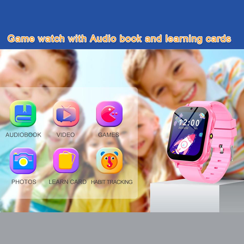 Детские игры, умные часы, камера, музыка, фонарик, шагомер, отслеживание привычек, детские умные часы для мальчиков и девочек, подарки