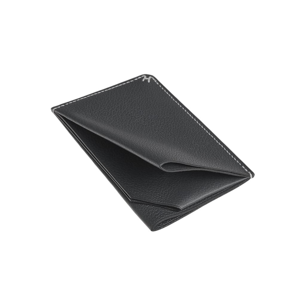 Hermes H Sellier Flap Closure Evergrain Calfskin Card Holder Men Card Holder Mist-Gray H084859CAH0