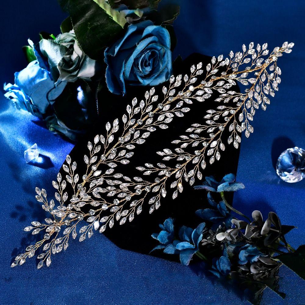 Стразы Свадебная Повязка на Голову Ручной Работы Свадебные Аксессуары для Волос Свадебные Головные Уборы Подарок для Женщин