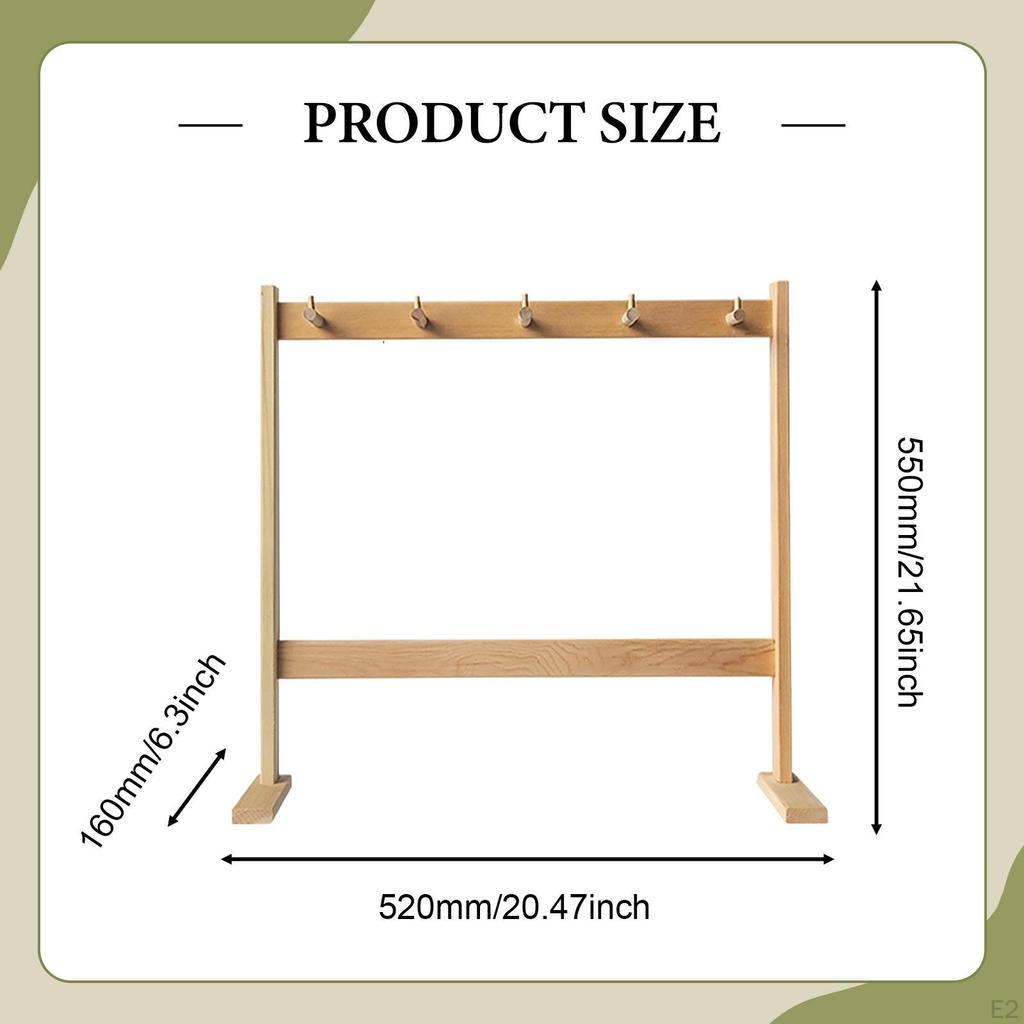 Wind Chime Stand Hanging Rack Stable Wood Multipurpose Gong Hanger for Tea Room Home