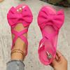 Fashion Women Anti-slip Trend Sandals Outdoor Bow Tie Home Flat Shoes Summer Lightweight Sandals 2025 New Fashion Beach Casual Slippers